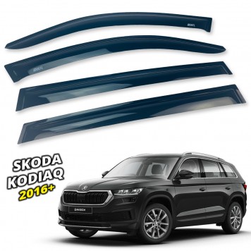 Дефлекторы окон Skoda Kodiaq 2016+  накладные (DEFL) Q2